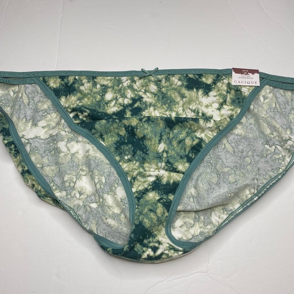 Lane Bryant Intimates & Sleepwear 2628 Green Tie Dye Cotton String